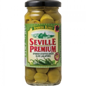セビリアプレミアムスタッフドグリーンオリーブハラペーニョペスート